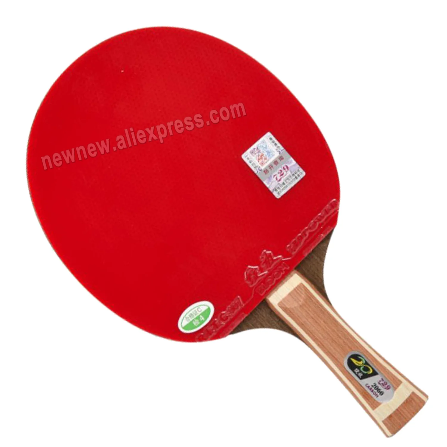 729 2060# Pips-In Table Tennis Ping Pong Racket + a Paddle Bag Shakehand long handle FL