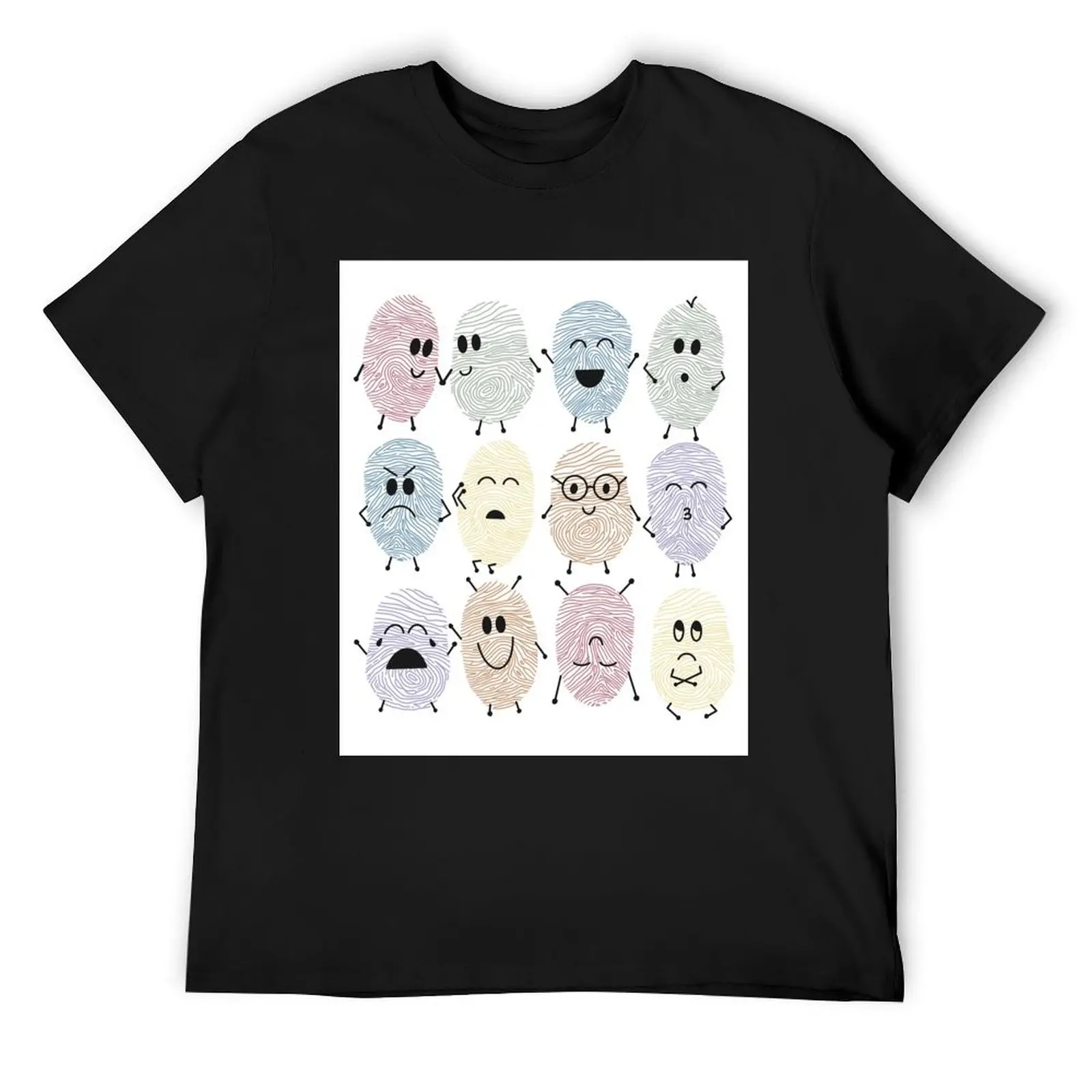 

Fingerprint Feels T-Shirt Short sleeve tee quick-drying summer tops vintage anime shirt mens t shirts pack