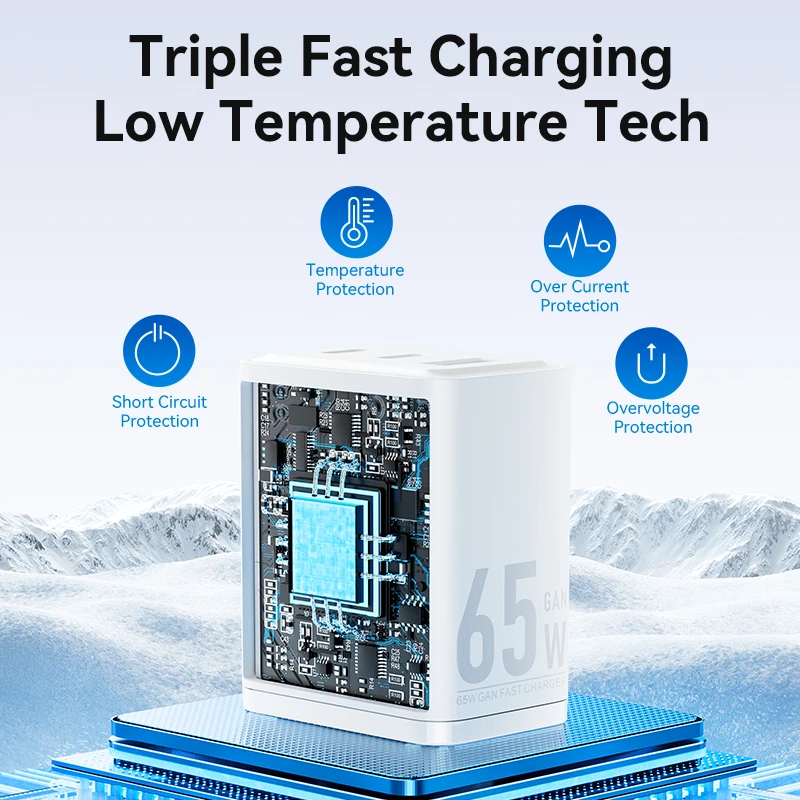 Vention 65W GaN Charger Quick Charge 4.0 3.0 Type C PD USB Charger for iPhone 14 13 12 Pro Max Fast Charger For Laptop PD Charge