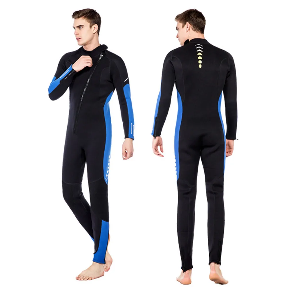 Neoprene Wetsuit for Men and Women Full Wetsuit Front Zipper Snorkeling Scuba Diving Swimming Kayaking KiteSurfing 3mm