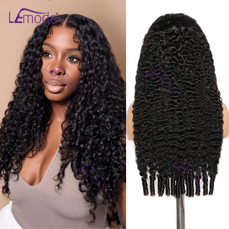 Lemoda Burmese Curly Wig Human Hair 13x6 Full Frotnal HD Transparent Lace Wig 200% Pre Plucked 15A Virgin Hair Wigs for Women