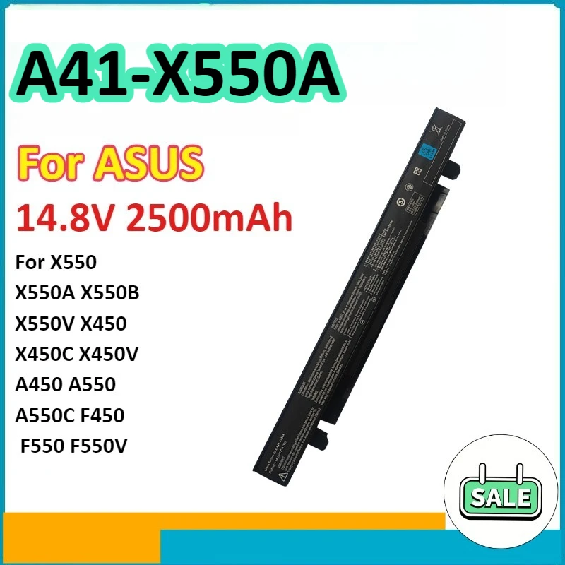 

A41-X550A Replacement Battery for Laptop for ASUS X550 X550A X550B X550V X450 X450C X450V A450 A550 A550C F450 F550 F550V