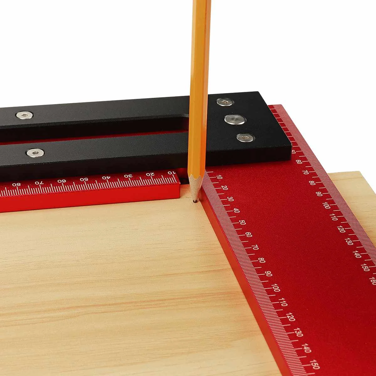 VEIKO 600mm Aluminum Alloy Carpenter Square Framing Square Right Angle Ruler for Woodworking Square Setting Marking