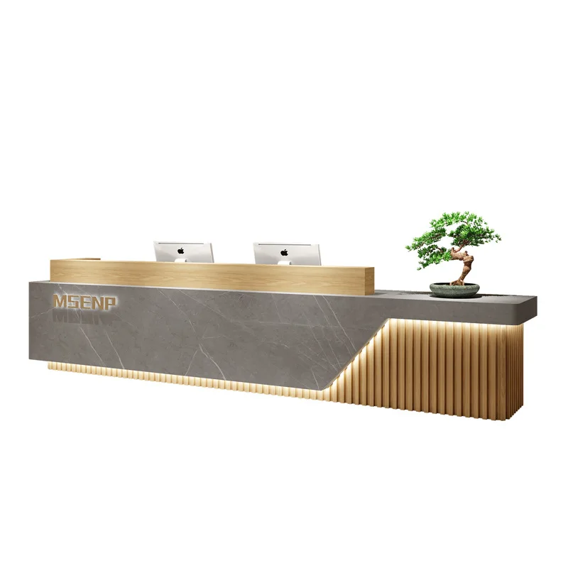 Company front desk Hotel lobby Reception Baking paint Sales department Consultation table Counter Simple modern
