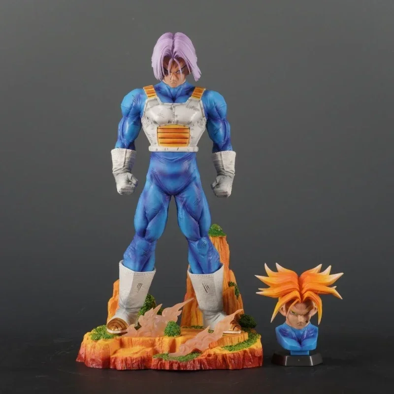 29cm troncos figuras dragon ball torankusu figuras de ação dupla cabeça com base pvc coleção modelo aniversário para crianças brinquedos