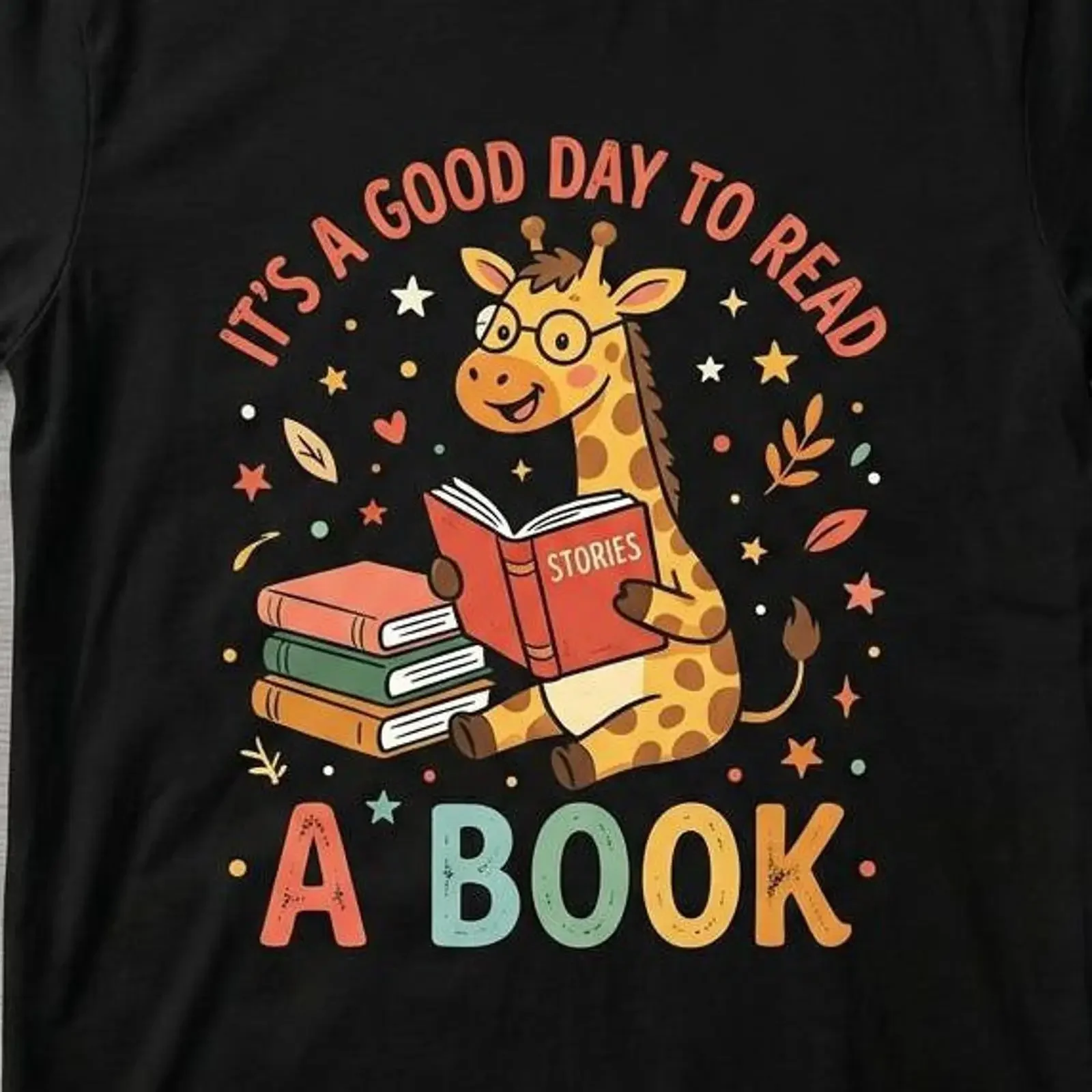 Buena hora para leer: Archivo de diseño PNG de jirafa, cita para amantes de los libros, clipart, biblioteca para profesores, sublimación, imprimible, Cricut, vintage