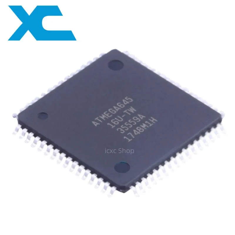 

ATMEGA645-16AUR TQFP-64 8-bit microcontroller chip AVR 16MHz