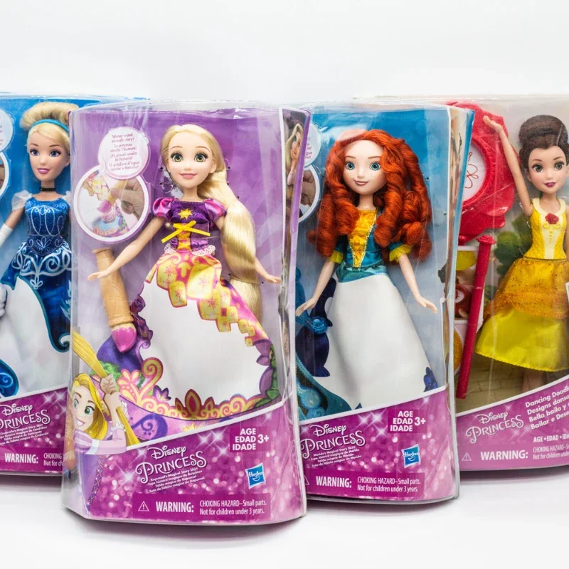 Hasbro Disney Princess Colour Change Series Cinderella Cinderella Rapunzel Merida Figures Toy Gifts for Children