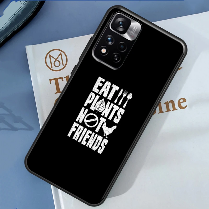 Eat Fruit Not Friends Vegan Quote Case For Xiaomi Redmi 13C 10C 12C 14C Redmi Note 14 13 Pro 12 11 9 10 9S 10S 11S 12S Cover