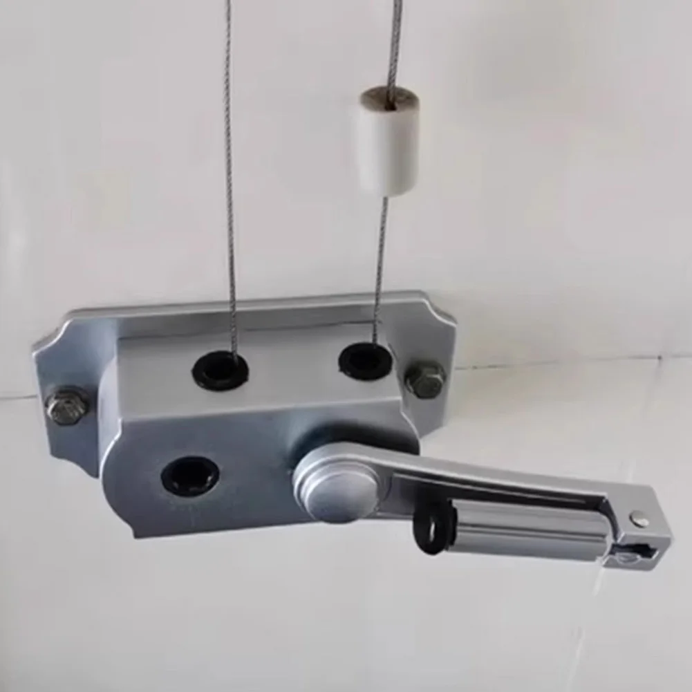 Aluminum Alloy Hand Crank Handle For Clothes Drying Rack 6-Tooth Balcony Lifting Bracket Replacement Silver Gold