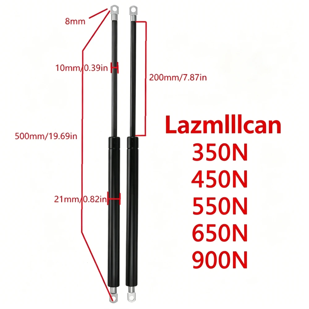 Lazmllcan 350-900N 500mm Car Gas Struts Shock Lift Support Gas Spring Rod for RV Bed Bus Caravans Window