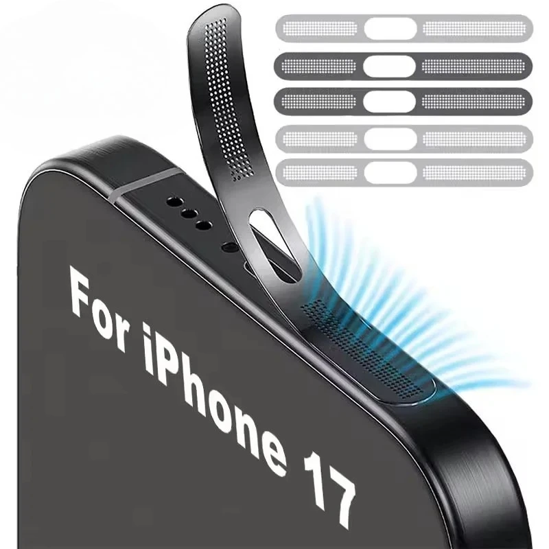 

Metal Earpiece Speaker Anti-Dust Mesh Filter Sticker, Dust Cover For iPhone 17 Slim Adhesive Phone Accessory
