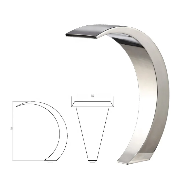 304 316 스테인리스 스틸 폭포 패널 야외 수경 시설 정원 수영장 호텔용