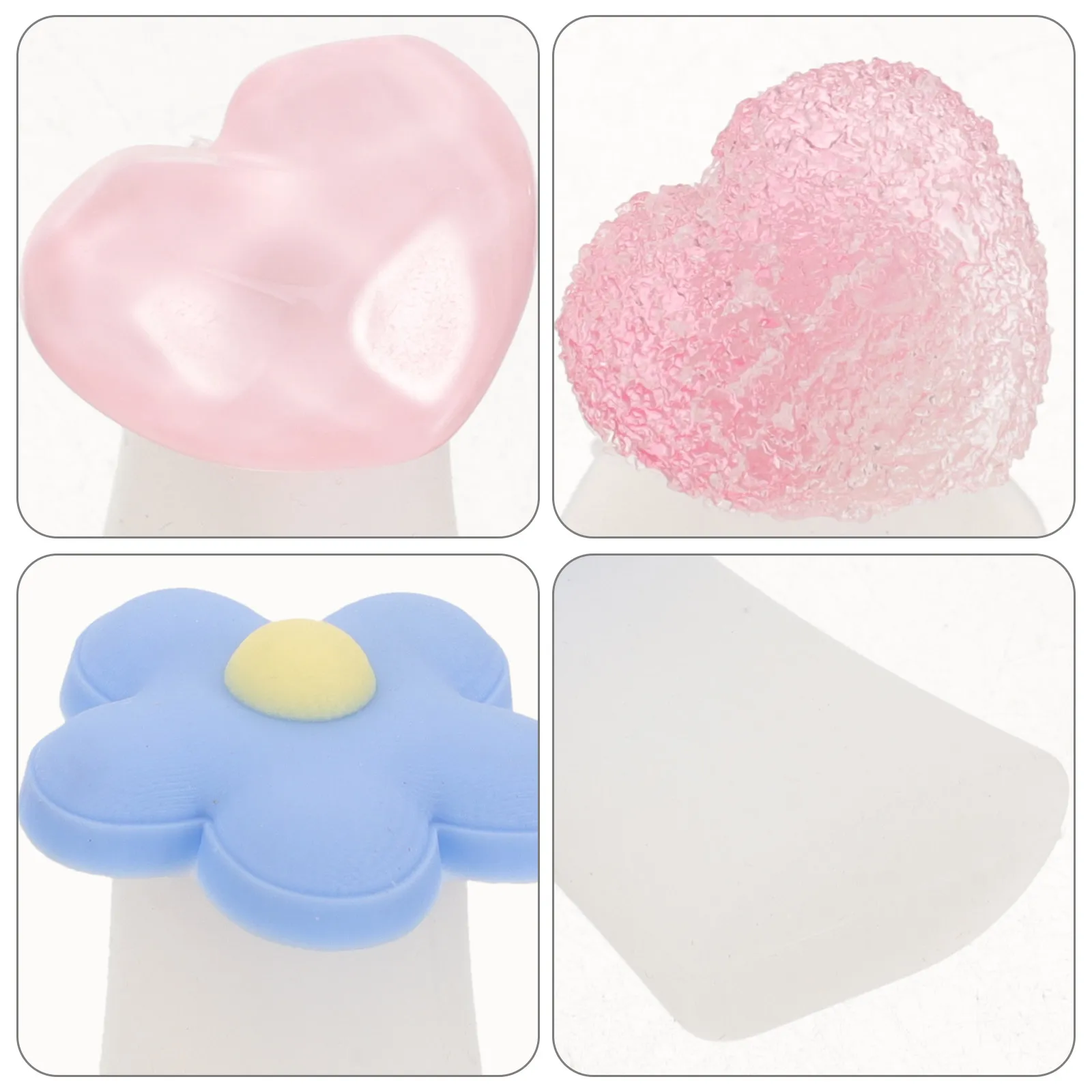 

16pcs Toe Separators Nail Supplies Silicone Flower Design Reusable Soft Pedicure Tools Non-deformable Decorative Toe for Nail
