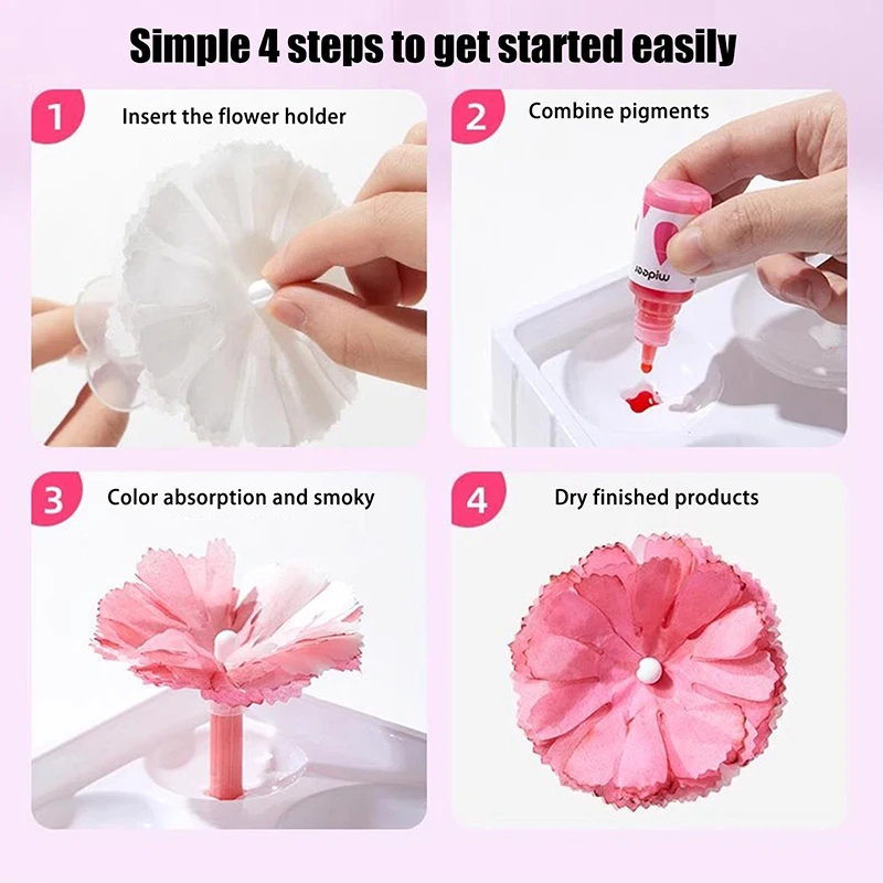 HUA HUA Joy Magic Petal Flower Art Kit, Joy Magic Petal Flower Art Kit, Starhelio DIY Bouquet Art Kit, Absorbs Color Flowers