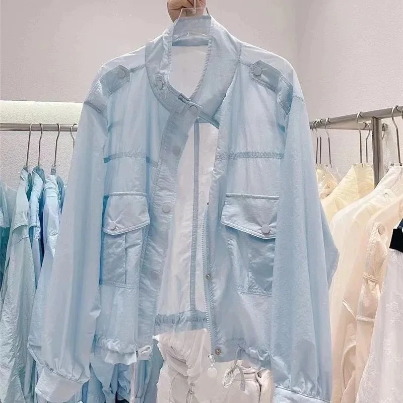 Ultra-Thin Breathable Sun-Protective coat Korean Loose Coat Women's Summer Outerwear 2025 New Women Short Jacket Top Thin Jacket