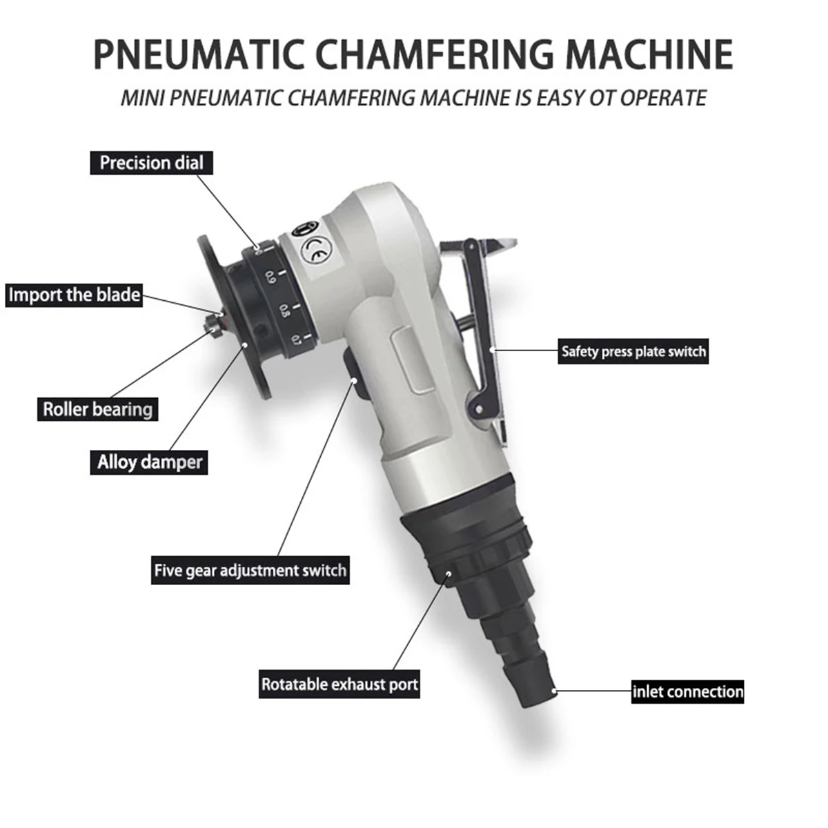 Professional Mini Pneumatic Air Chamfering Machine Wholesale Pneumatic Chamfer For Metal Steel Aluminum PVC Wood