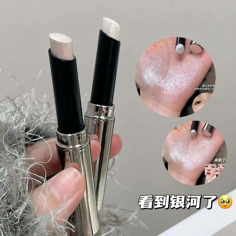 Ombretto scintillante impermeabile Evidenziatore Stick Rosa Bianco Tinta Shimmery Jelly Perlescente Illuminante Contoori Penna per trucco