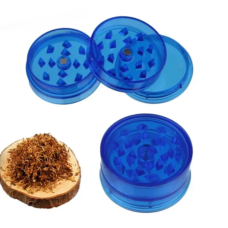 

2025New 1Pcs 3Colors Plastic 3 Layer 40mm Tobacco Grinder Leaf Herbal Herb Smoke Spice Crusher Hand Muller Smoke Accessories