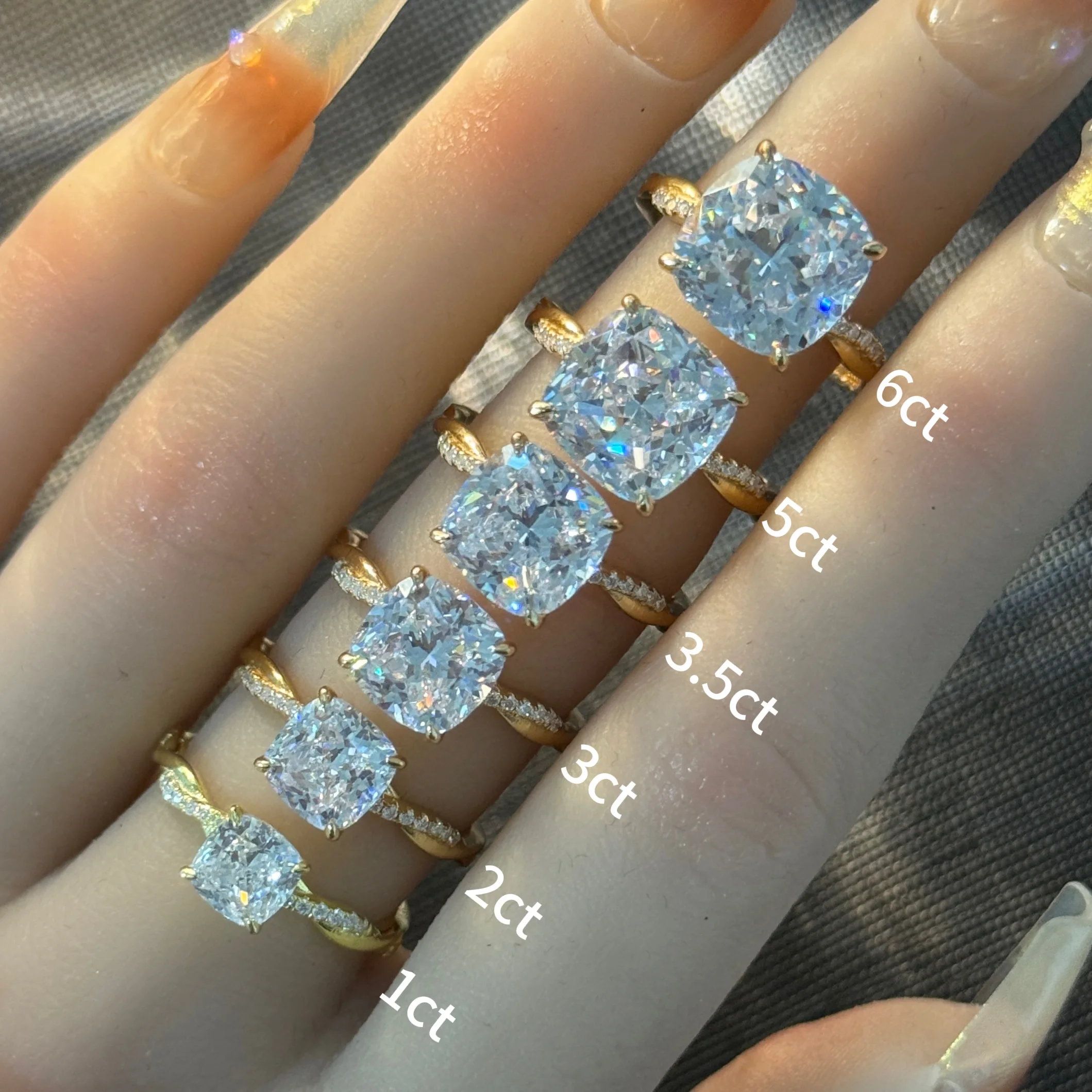 

Кольцо для помолвки с муассанитом GRA 1-5 карат (D, WVS) огранки «кушон» с изящным плетеным узором, из стерлингового серебра 925 пробы, подарок для нее