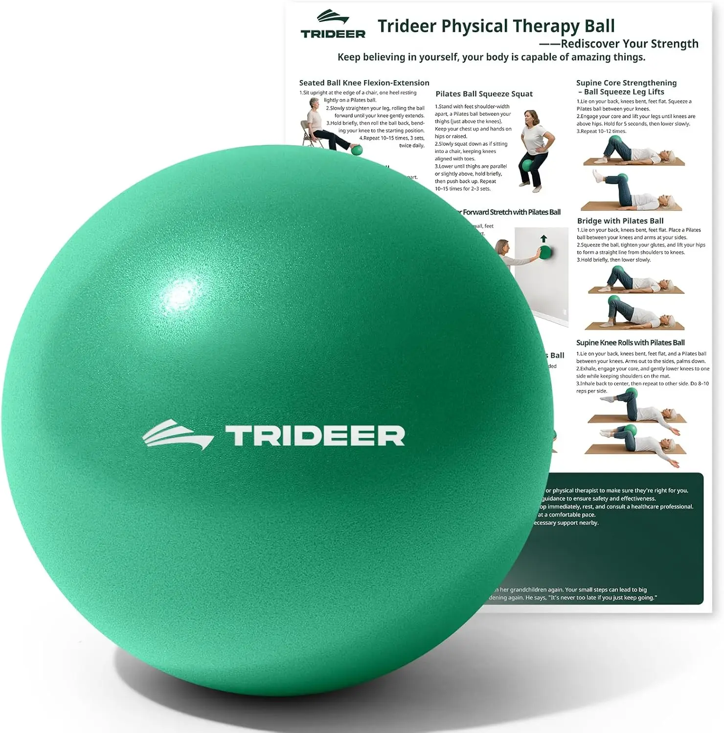 

9 Inch Mini Exercise Ball for Pilates, Physical Therapy, Core Strength & Back Support