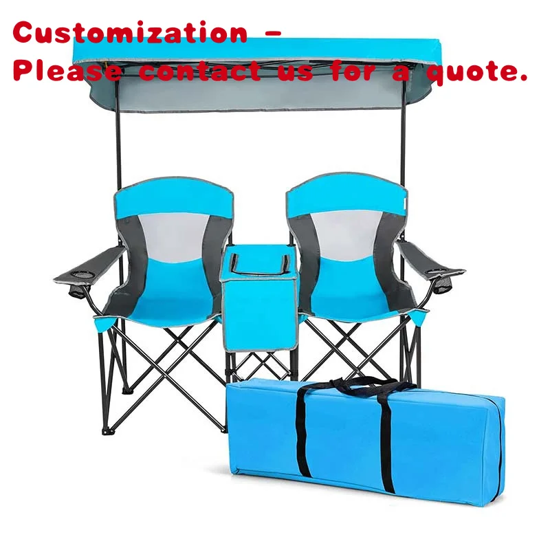 

custom.Versatile 2-Person Portable Folding Beach Chair with Shade Canopy New Outdoor Camping Awning