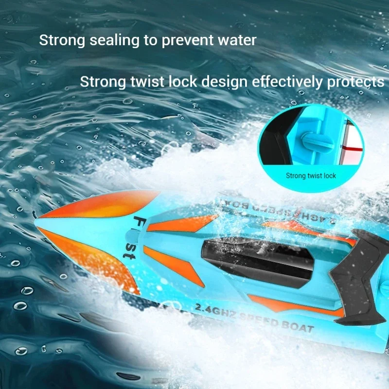 New Model 2.4g High-Speed Wireless Remote Control Speedboat Electric Long Range Blimp Water Toy Boat Boys Day Child Gift