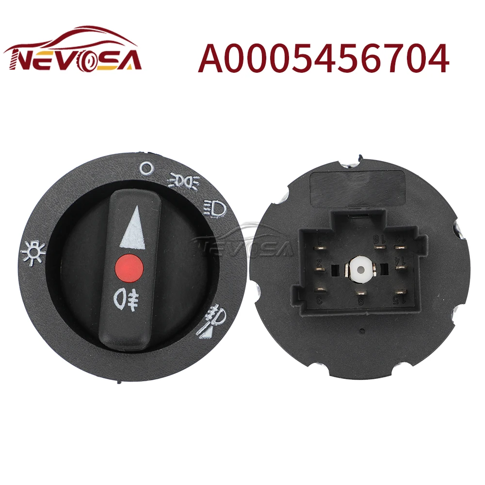 NEVOSA A0005456704 24V For Mercedes Benz ACTROS Headlight Light Switch Square Plug High Performance Headlight Switch A2015400183