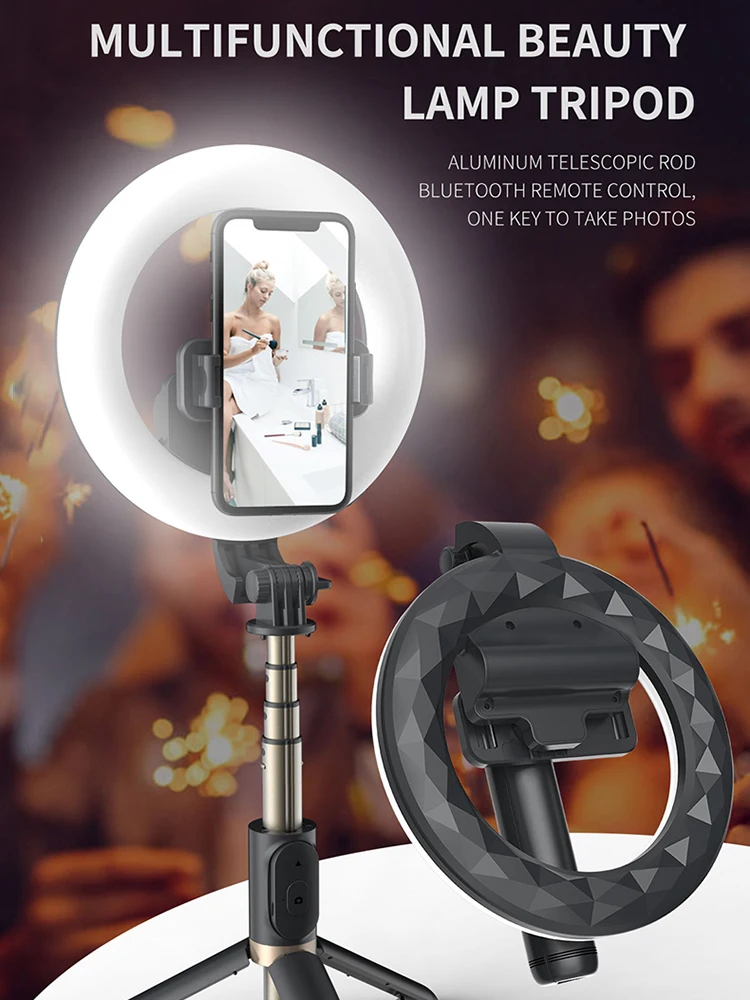 

Mobile phone Bluetooth Selfie stick Selfie /Live/Video tripod handheld remote control vertical anti-shake stand