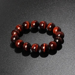 Original Lightning Red Tiger Eye Bracelets Men 6-16mm Natural Energy Stone Round Beads Bracelets for Women Soul Jewelry Pulsera