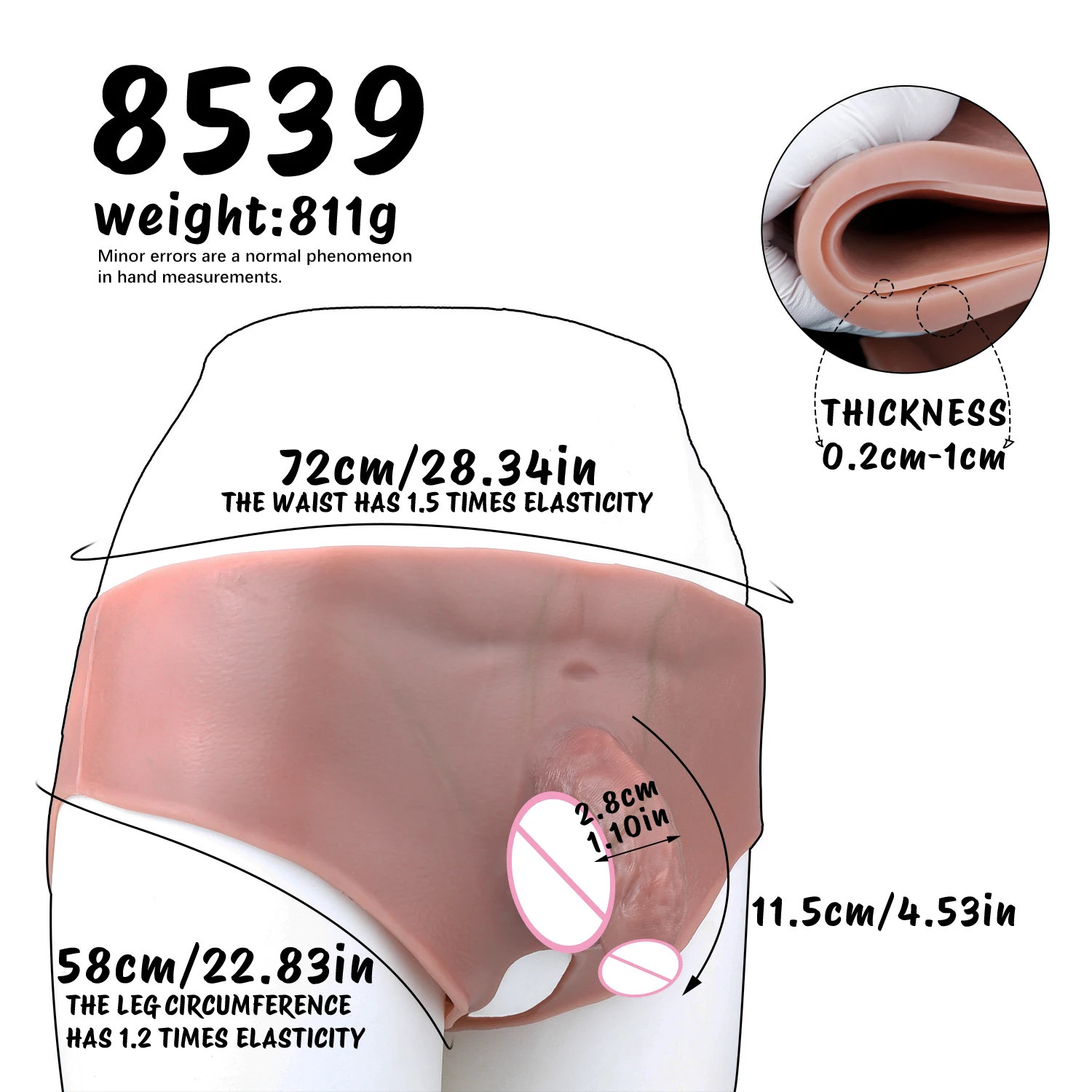 Small Dildo Panties for Trans Man,Realistic Strap On Dildo Pants With Solid Penis,Soft Silicone Adult Sex Toys For Women Lesbian - view 2