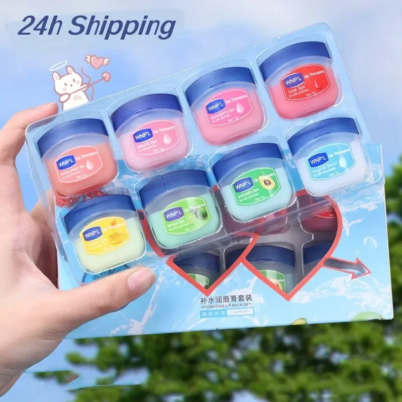 4 teil/satz Lip Balm Set Natürliche Vaseline Feuchtigkeitsspendende Anti-Rissbildung Petroleum Gelee Lipbalm Lippenstift Basis Koreanische Frauen Kosmetik Neue