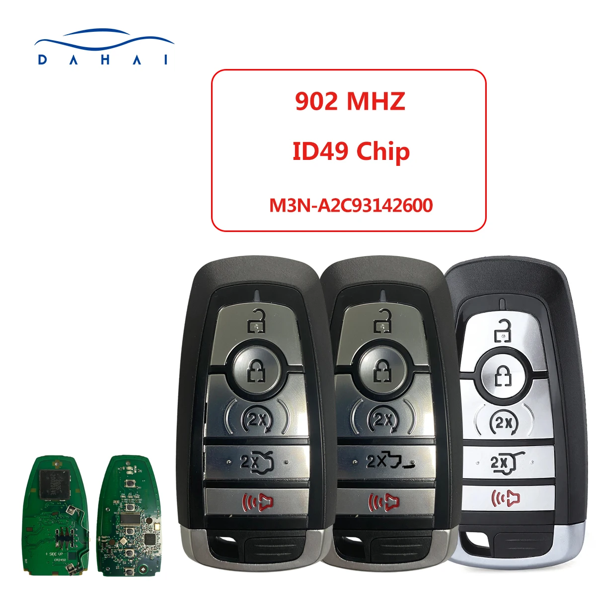 dahai M3N-A2C93142600 ID49 902MHz Keyless Go Car Remote Control Key Fit For Ford Edge Fusion Expedition Explorer Mustang