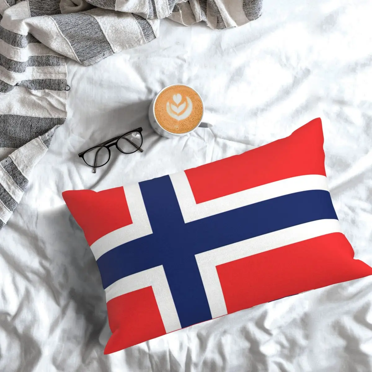 Norway Flag Rectangle Pillowcase Cushion Cover Decorative Bedroom Bed Home Comfort Throw Pillow
