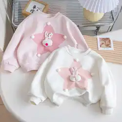 Baby Girls Sweatshirt Kids Cartoon Hoodies Toddler Pullover 2024 Spring Autumn Children's Clothing Princess