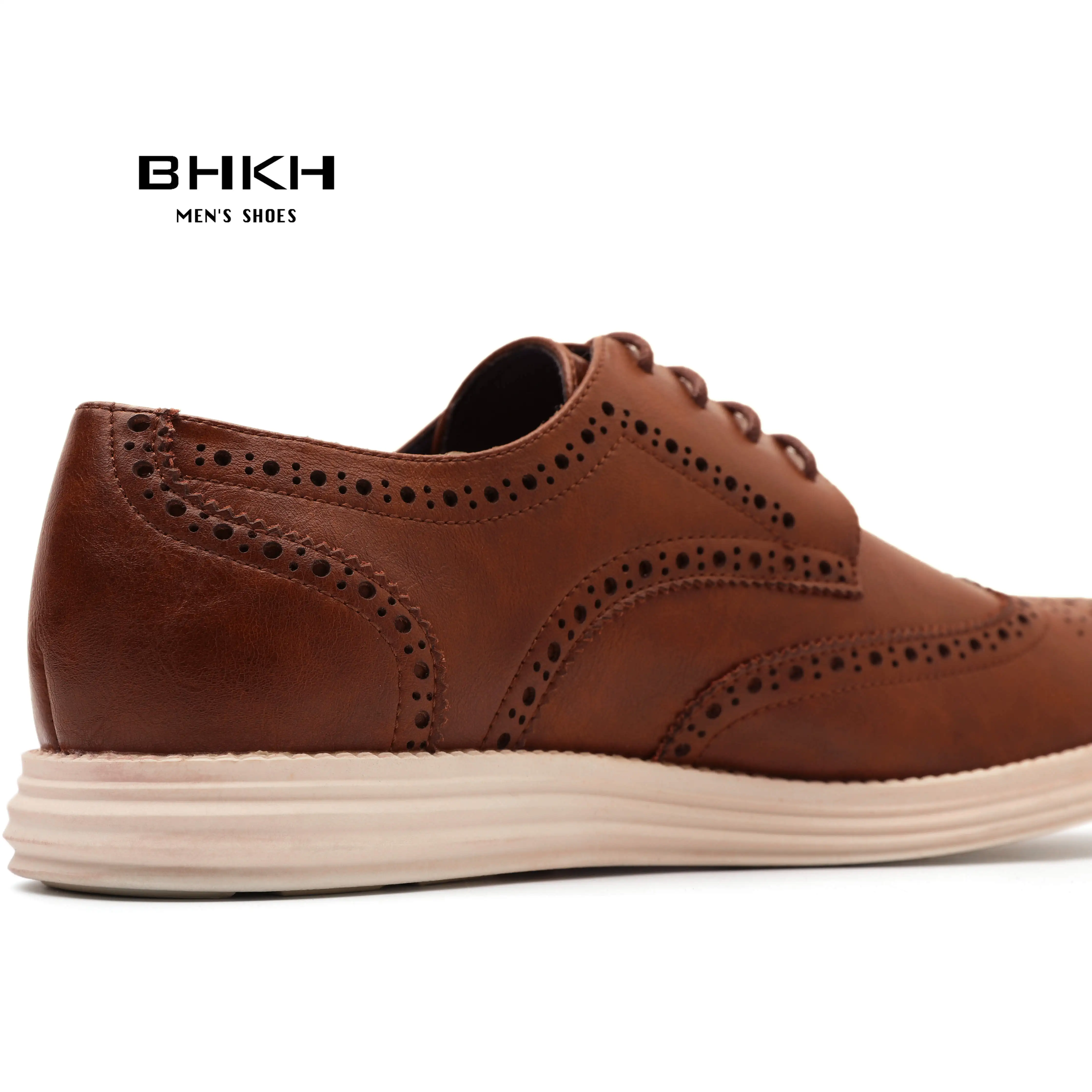 BHKH vestido de couro genuíno masculino, sapatos casuais com cordões, calçado inteligente para escritório de negócios, moda Lightweig, outono, 2022