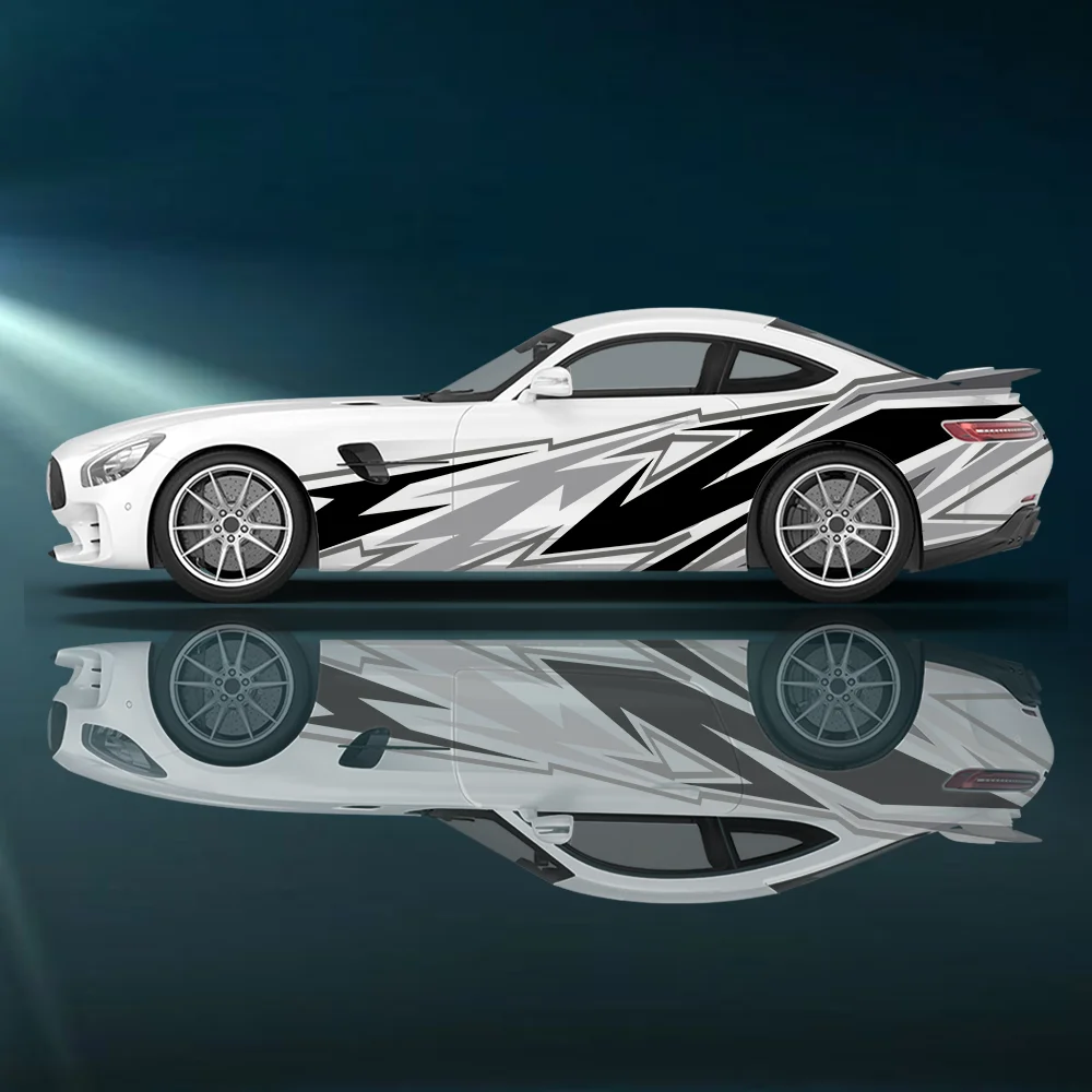 Cyberpunk Lightning Style Car Vinyl Wraps Decal Self-adhesive PVC Sticker Suitable for Trucks SUV Decoration Auto Accessories