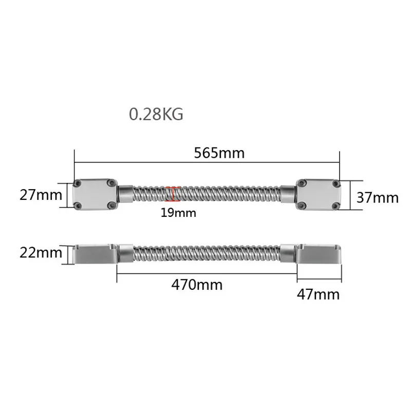 KOOJN Stainless Steel Metal Hose Anti Pinch Line Pipe Access Control Over Line Protector Threading Spring Over Line Protector