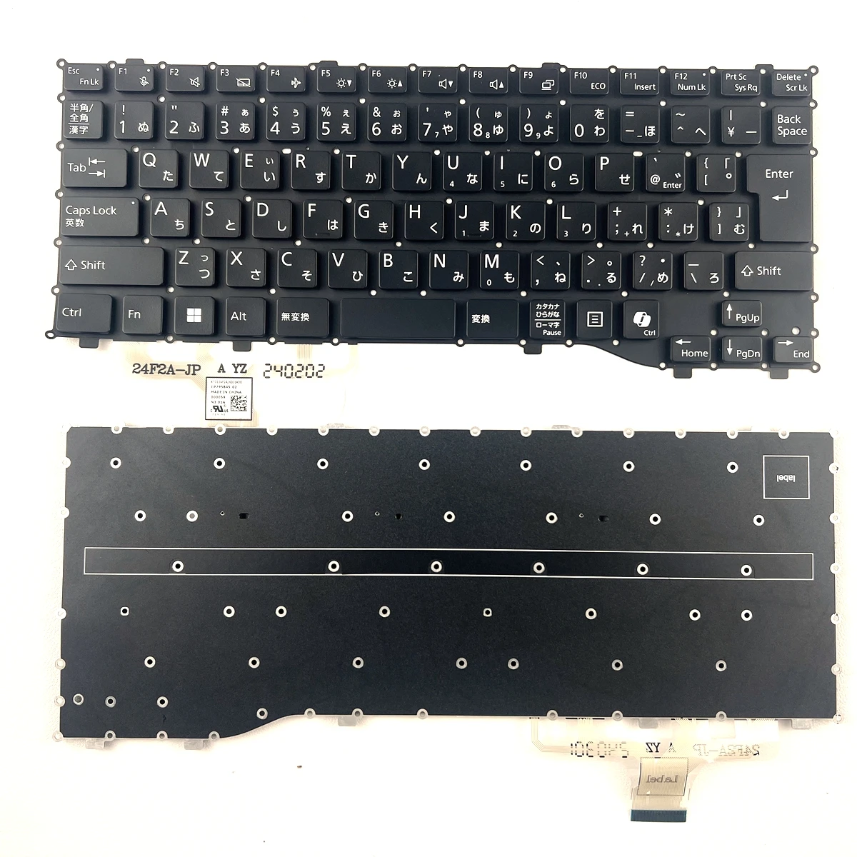 

Japanese Black Laptop Keyboard For Fujistu 24F2A-JP KT014F2AJ60J1A00 CP795845-02