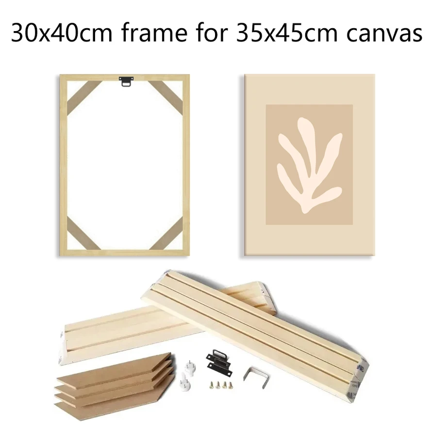 30x40cm DIY Wooden Frame For 35x45cm Canvas Prints Diamond Painting Frame Kit Picture and Poster Wood Bars Wall Frame Home Decor