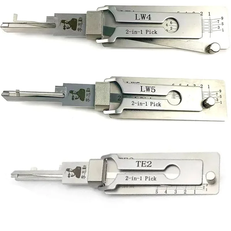 

LW4 LW5 TE2 Lishi 2-in-1Lock Picking Decoder Ganzua Lishi Kit for Australian Lock C4/Lockwood Keyway for Gainsborough TESA Locks