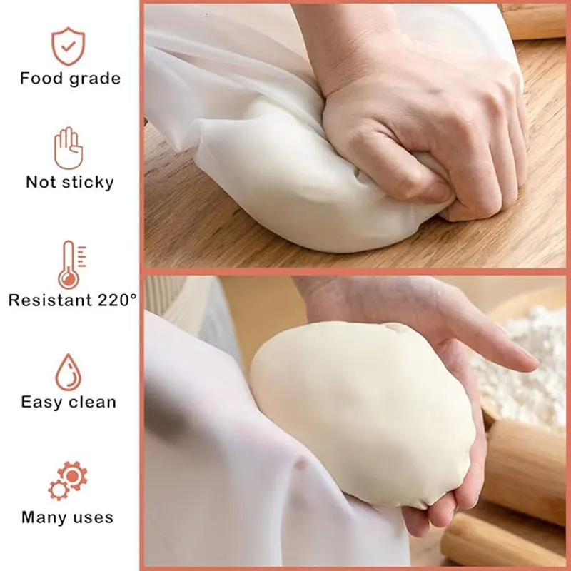 Food Grade Silicone Kneading Bag Multifunctional Dough Mixer Suitable For Bread Pastry Pizza Baking Pan Kitchen Cooking Tool