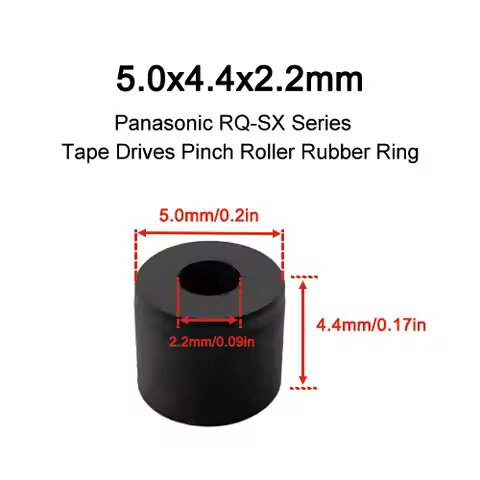 5.0x4.4x2.2mm Pinch Roller Rubber Ring For Panasonic RQ-SX Series Walkman Tape Drives Recorder Cassette Deck Audio Stereo Player