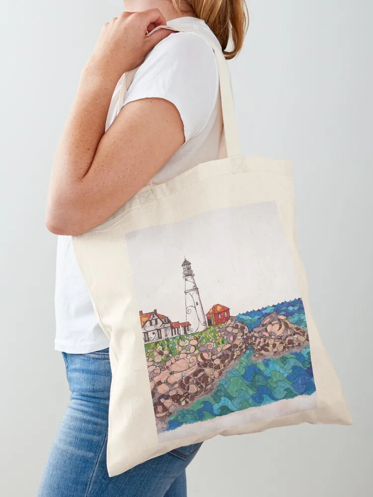 Portland Head Light Tote Bag Women's handbag Lady bag tote bag men's