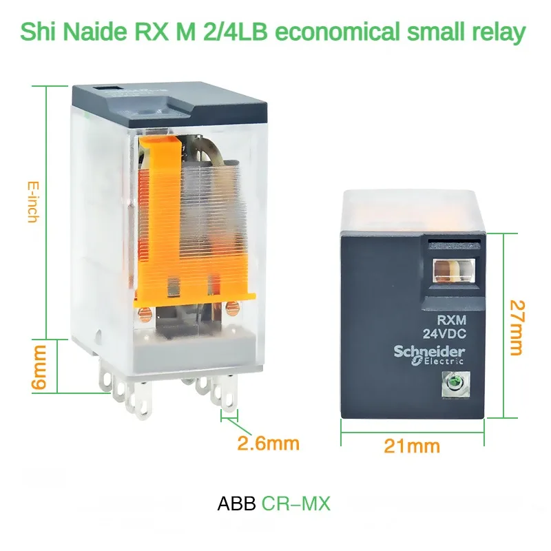 Schneider Intermediate Relay Rxm2lb2bd JD Rxm4lb2p7 F7 24V 220V 8 Feet 14 Feet