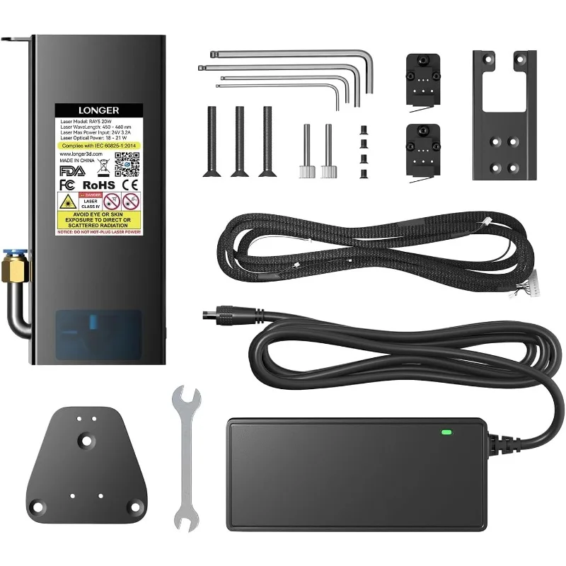Longer 20W Laser Engraver Module, DIY laser head for Laser Engraver, Eye Protection, Compatible with RAY5 Series and B1Series