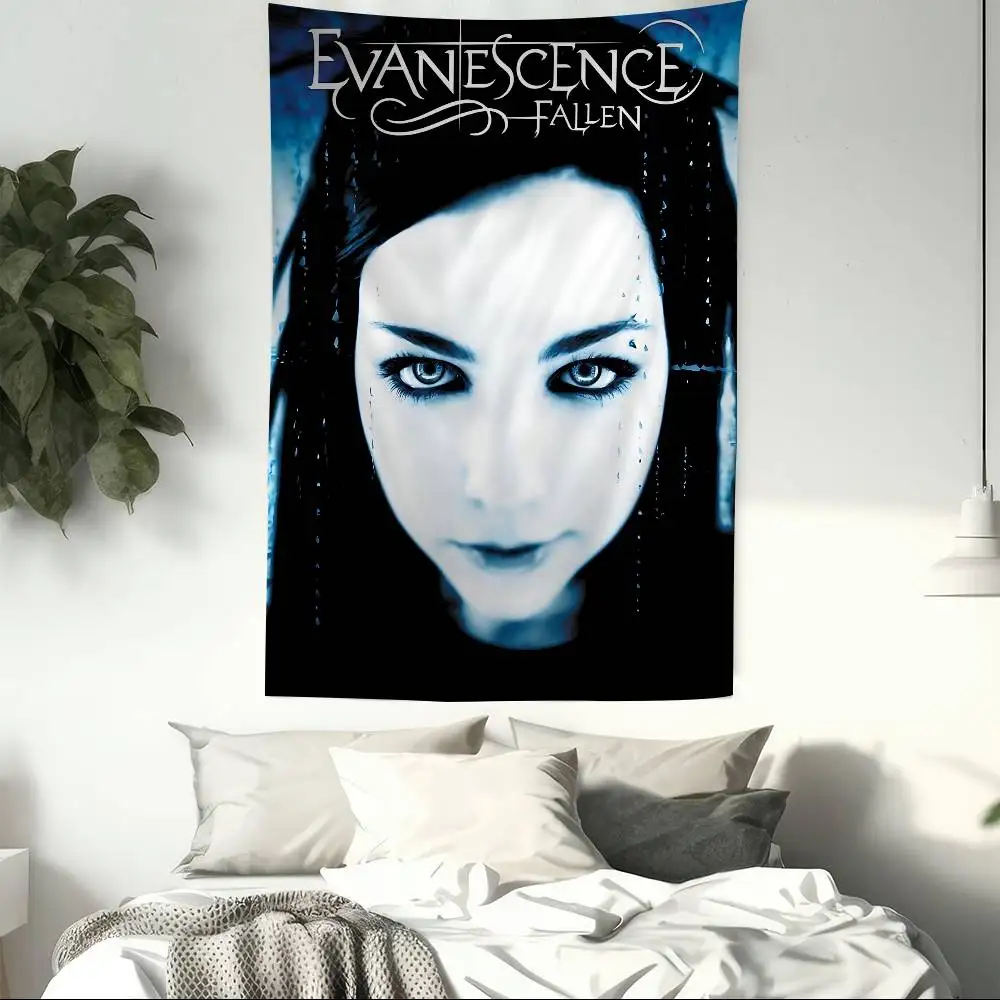 Classic Rock Band E-Evanescence DIY Wall Tapestry Hippie Flower Wall Carpets Dorm Decor Wall Art Decor