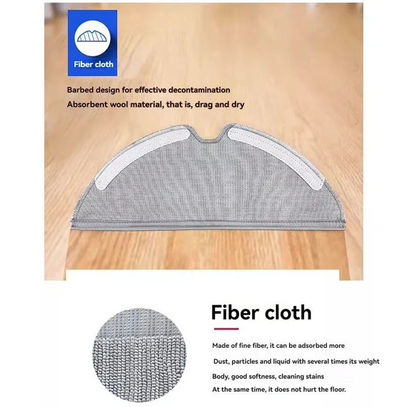 A44U 16PCS แปรงกรอง Mop ผ้าและแปรงหลักสําหรับ Xiaomi Mijia 1C 1T เครื่องดูดฝุ่นอุปกรณ์เสริมอะไหล่