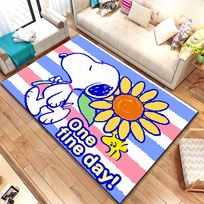 Snoopy the hottest anime cartoon Carpet, Living room Bedroom floor mat Kitchen mat Bedroom Mat,bedroom  birthday gift Yoga mat