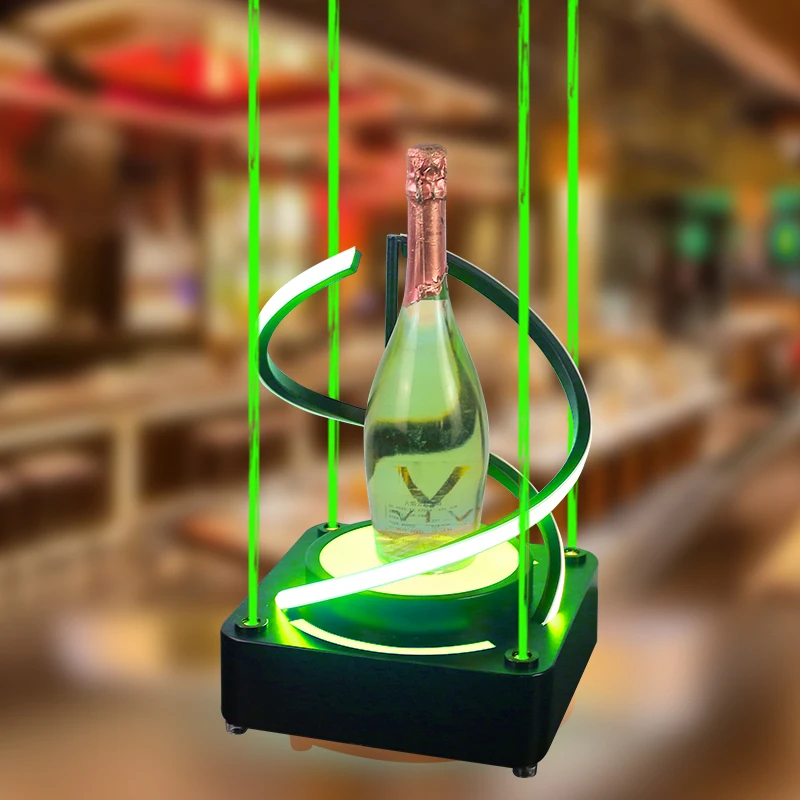 Laser Wine Stand LED Light Emitting Wine Base Bar KTV Champagne Display Stand Acrylic Wine Stand Customizable Logo
